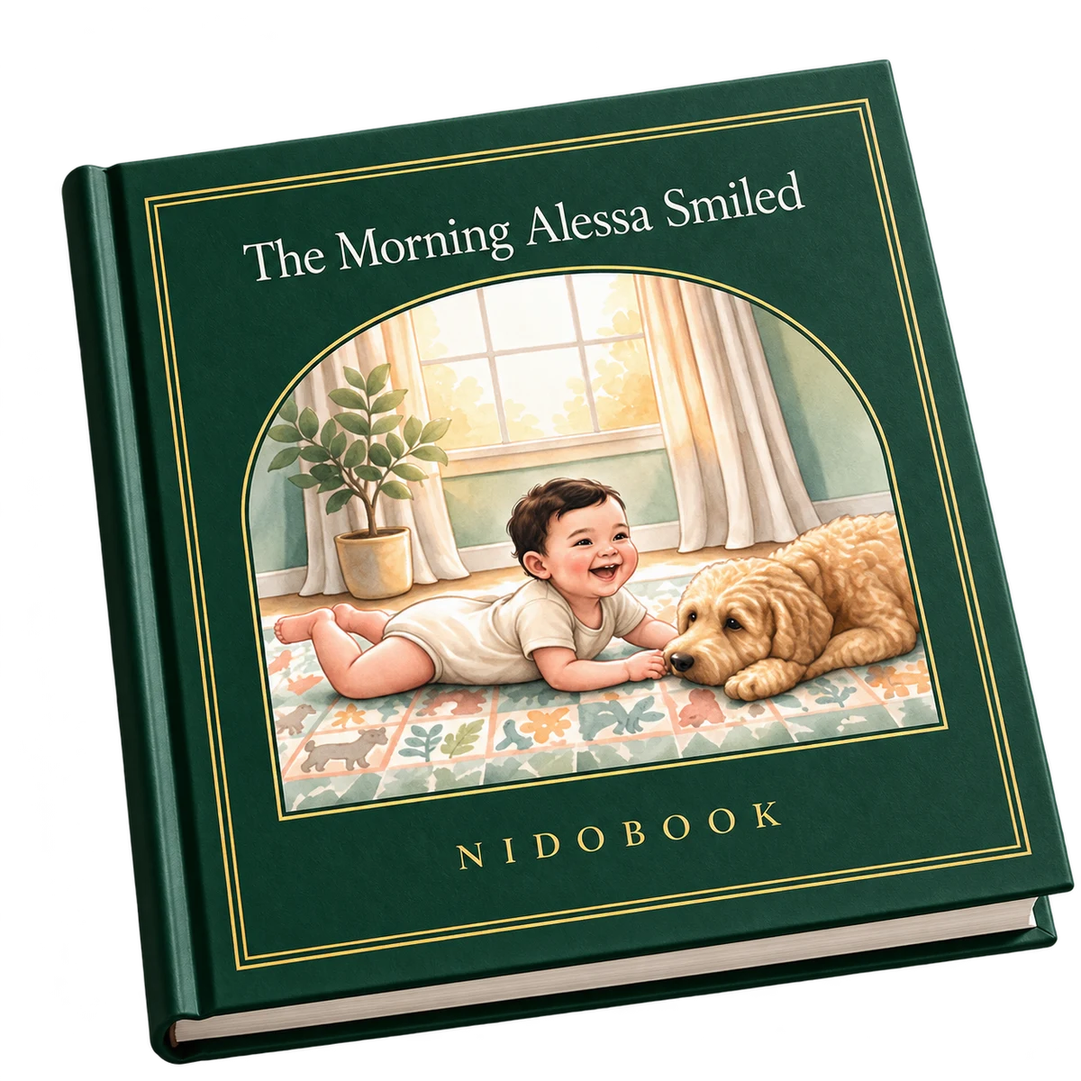 The finished green hardcover keepsake